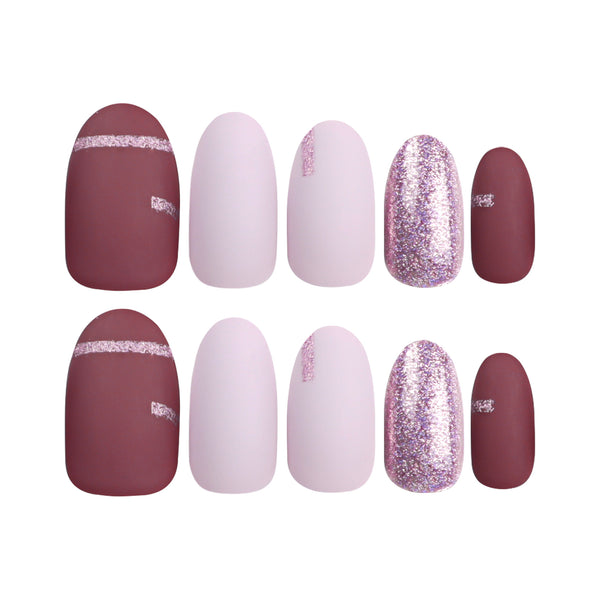 12 Sizes-24 Pcs Press On Nails JP3036