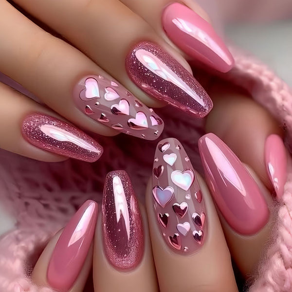 12 Sizes-24 Pcs Press On Nails Y1586