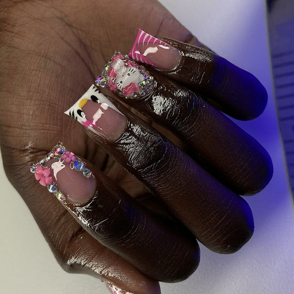 12 Sizes-24 Pcs Press On Nails JP3659