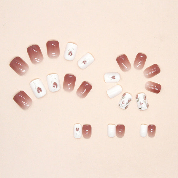 12 Sizes-24 Pcs Press On Nails R759