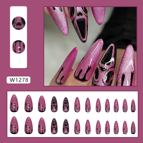 12 Sizes-24 Pcs Press On Nails W1278