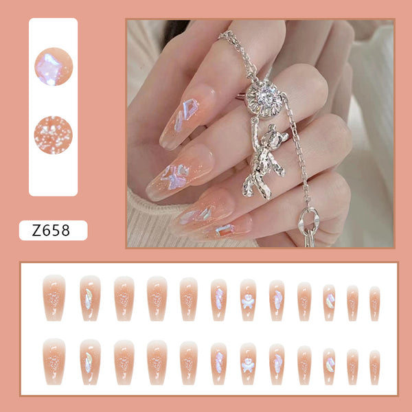 12 Sizes-24 Pcs Press On Nails Z658
