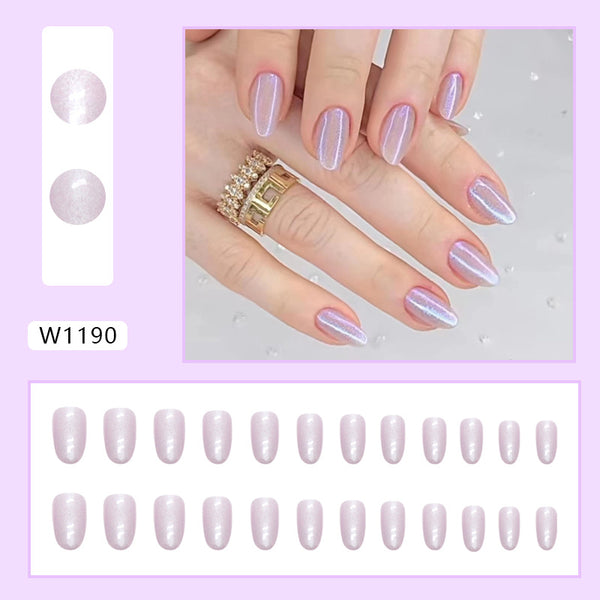12 Sizes-24 Pcs Press On Nails W1190