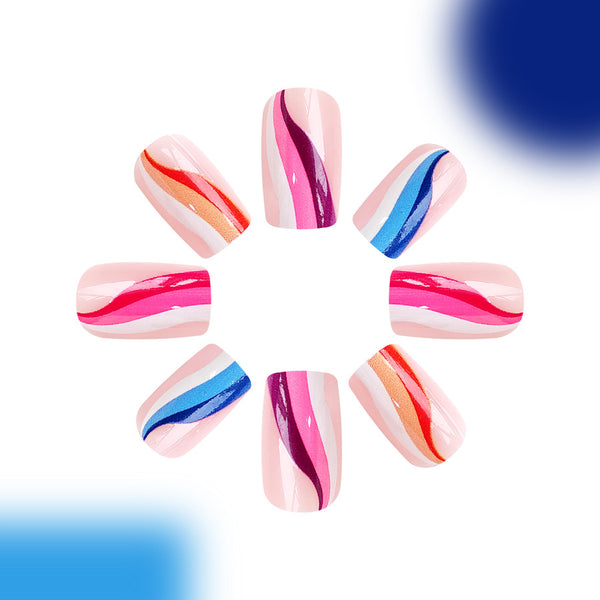 12 Sizes-24 PcsPress On Nails C389