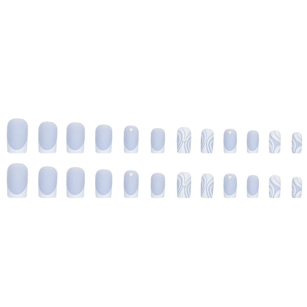 12 Sizes-24 Pcs Press On Nails Z588