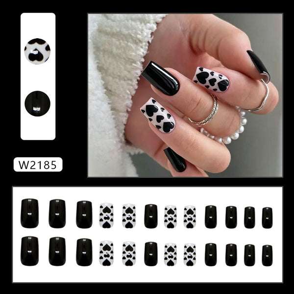 12 Sizes-24 Pcs Press On Nails W2185