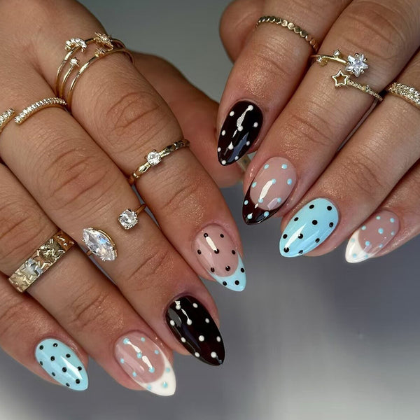 12 Sizes-24 Pcs Press On Nails W2132