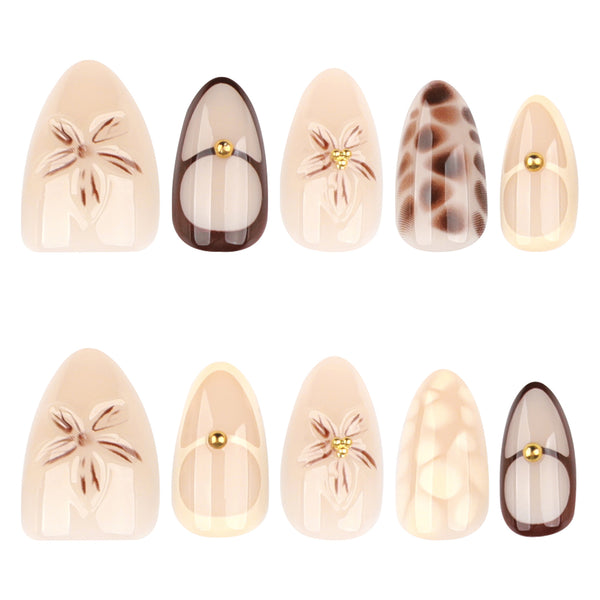 12 Sizes-24 Pcs Press On Nails JP4086