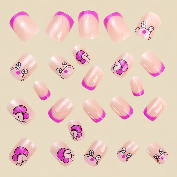 12 Sizes-24 Pcs Press On Nails Y913