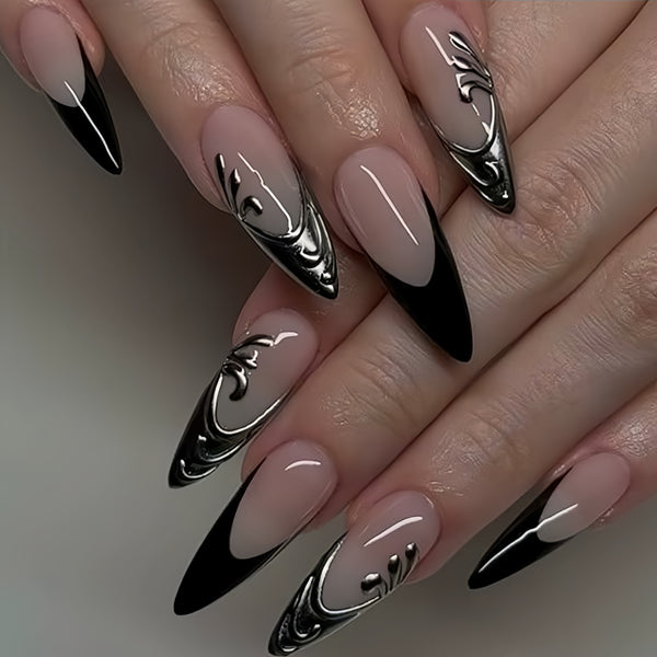 12 Sizes-24 Pcs Press On Nails Y1805