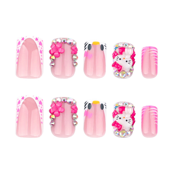 12 Sizes-24 Pcs Press On Nails JP3659