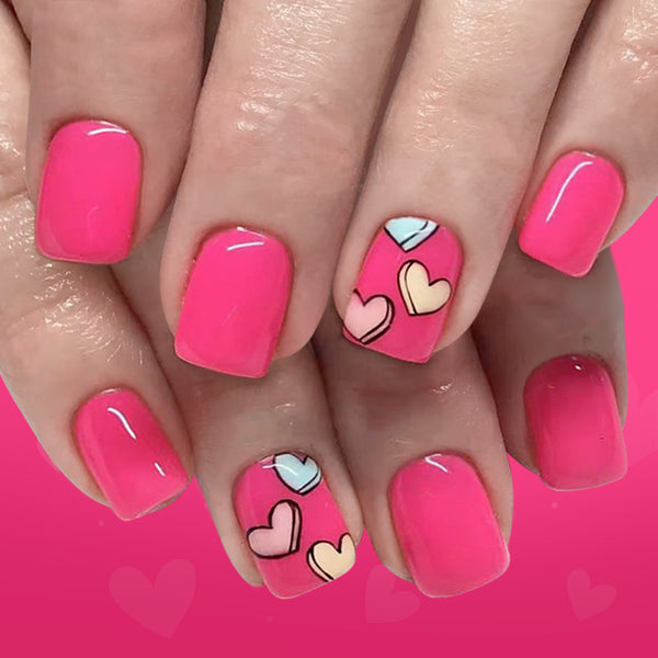 12 Sizes-24 Pcs Press On Nails C1504
