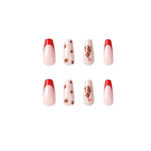 12 Sizes-24 Pcs Press On Nails JP1888