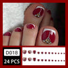12 Sizes-24 Pcs Press On Nails D018