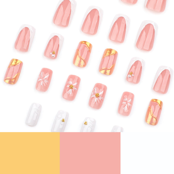 12 Sizes-24 Pcs Press On Nails JP3713