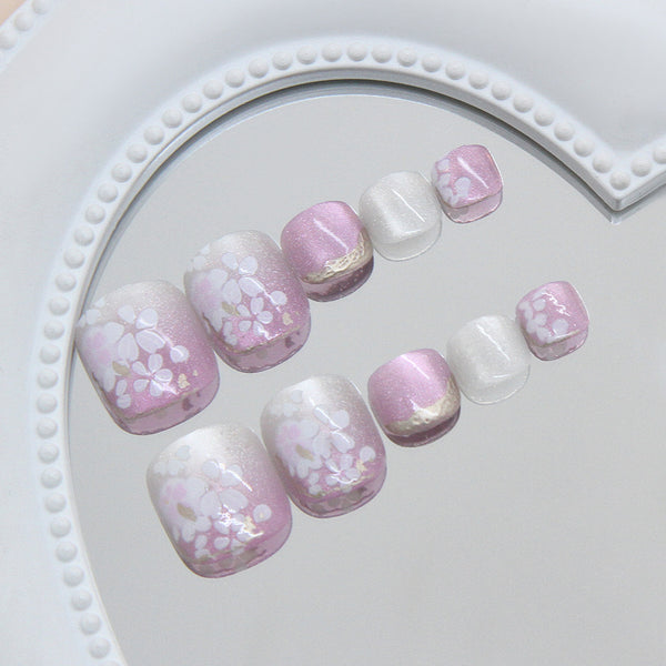 12 Sizes-24 Pcs Press On Nails F199