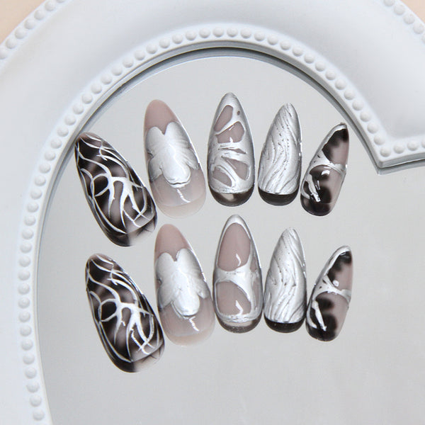 12 Sizes-24 Pcs Press On Nails W2007