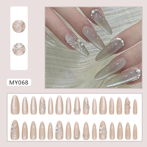 12 Sizes-24 Pcs Press On Nails MY068
