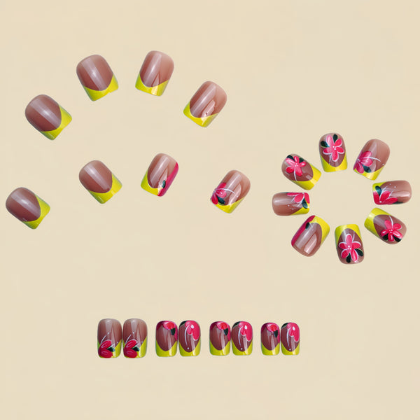 12 Sizes-24 Pcs Press On Nails Y1229