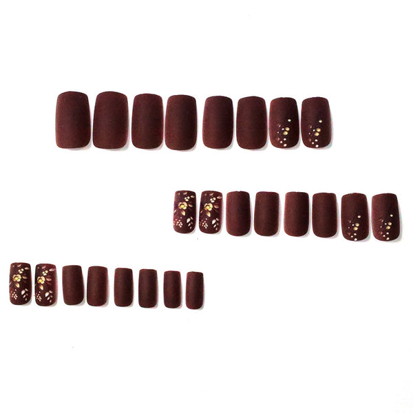 12 Sizes-24 Pcs Press On Nails CW585