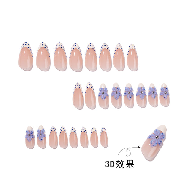 12 Sizes-24 Pcs Press On Nails JP4406