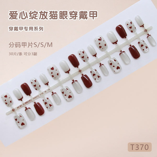 12 Sizes-24 Pcs Press On Nails T332