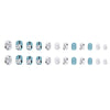 12 Sizes-24 Pcs Press On Nails K011