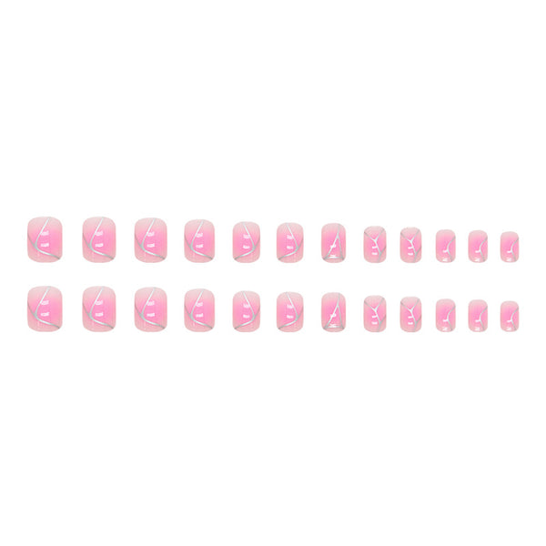 12 Sizes-24 Pcs Press On Nails W964