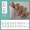 12 Sizes-24 Pcs Press On Nails C387