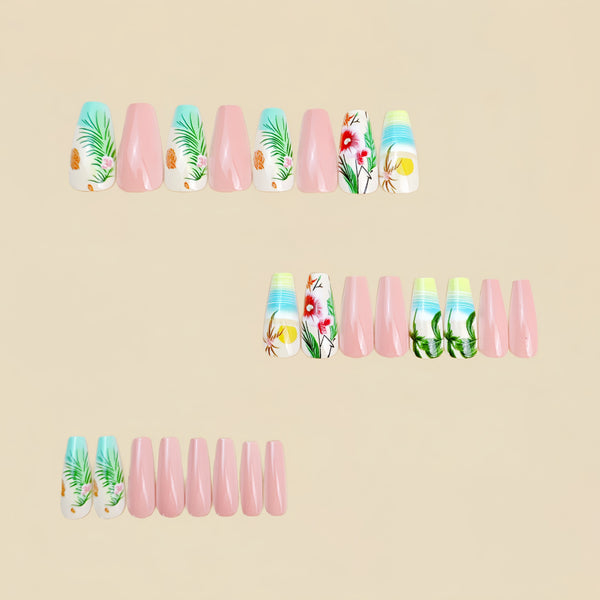 12 Sizes-24 Pcs Press On Nails Y909