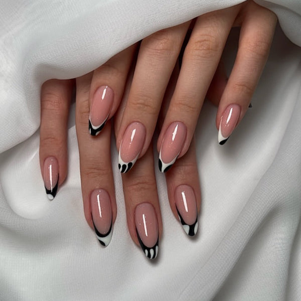 12 Sizes-24 Pcs Press On Nails BZ1417