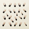 12 Sizes-24 Pcs Press On Nails y085sblackfrench