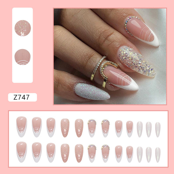 12 Sizes-24 Pcs Press On Nails Z747