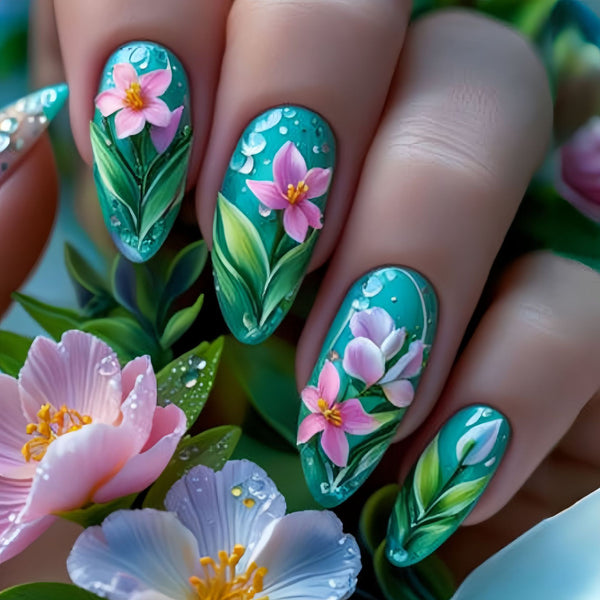 12 Sizes-24 Pcs Press On Nails Y948