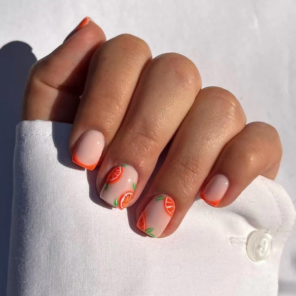 12 Sizes-24 Pcs Press On Nails W1018
