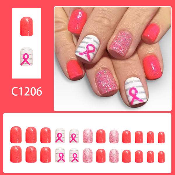 12 Sizes-24 Pcs Press On Nails C1206
