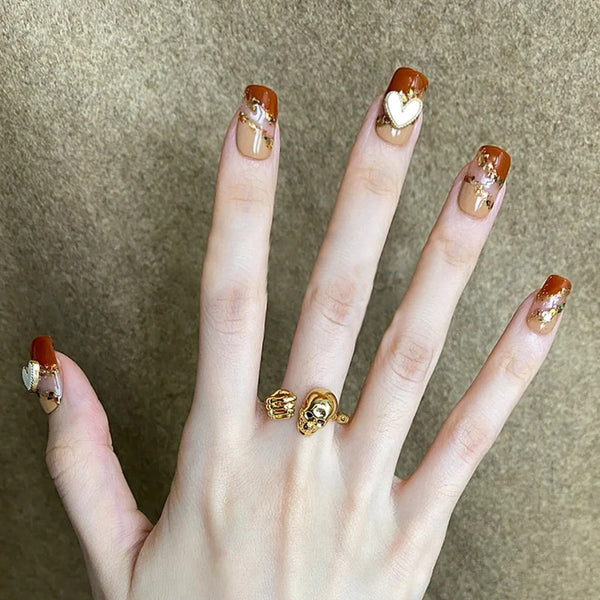 12 Sizes-24 Pcs Press On Nails Z447