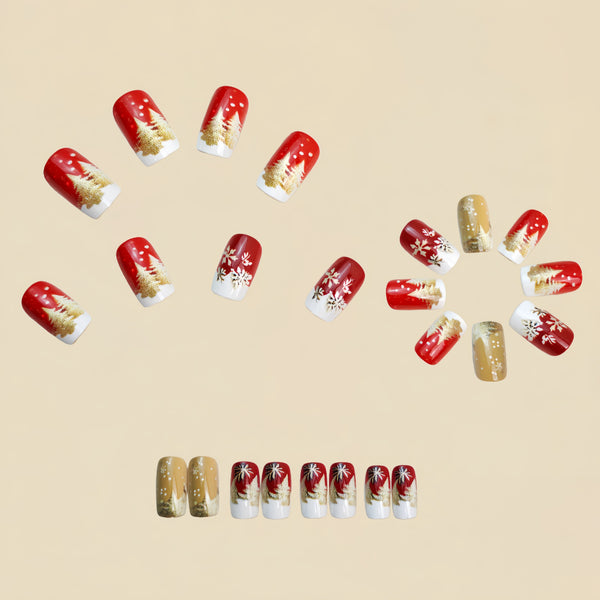 12 Sizes-24 Pcs Press On Nails Y1243