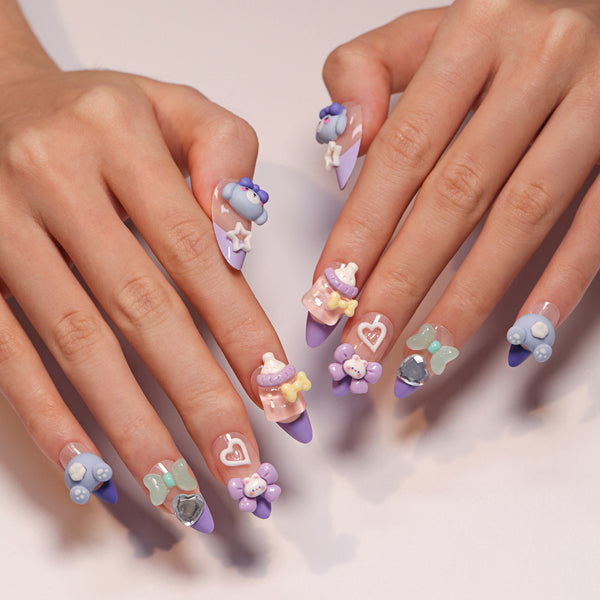12 Sizes-24 Pcs Press On Nails JP2799