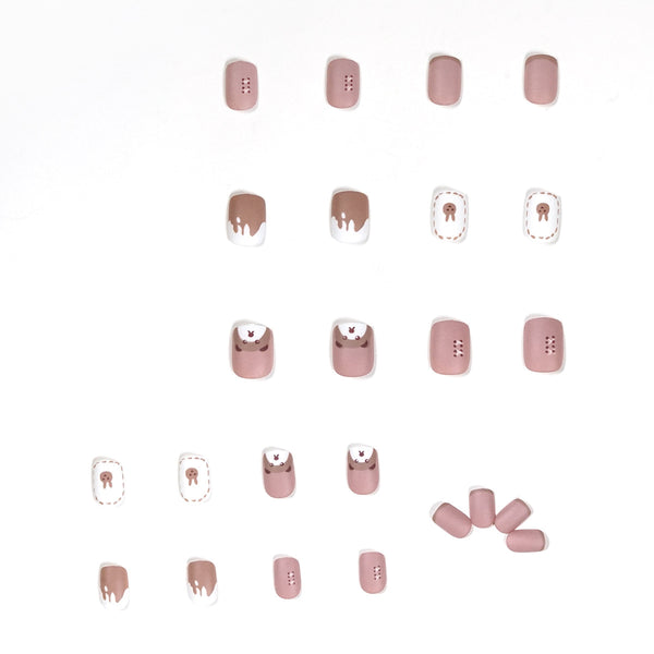 12 Sizes-24 Pcs Press On Nails JP1020