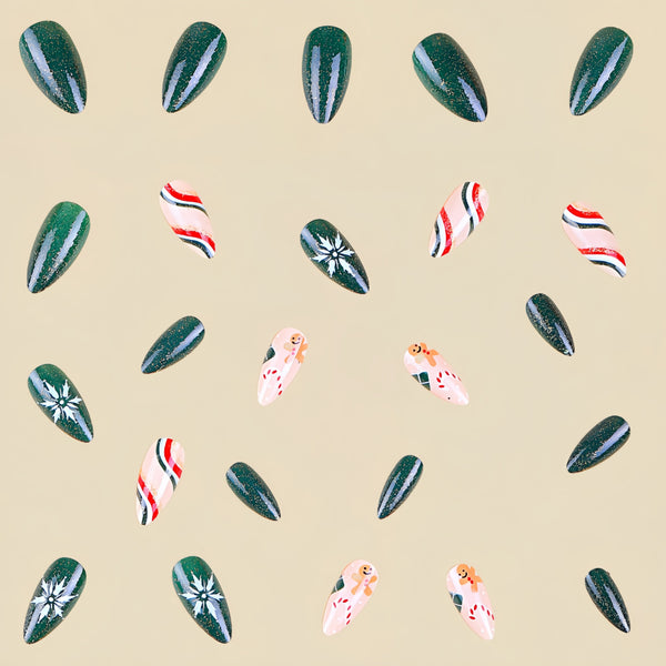 12 Sizes-24 Pcs Press On Nails Y280