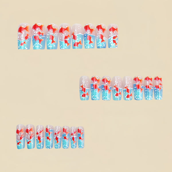 12 Sizes-24 PcsPress On Nails Y931