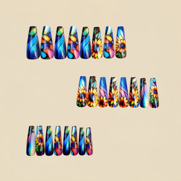 12 Sizes-24 Pcs Press On Nails Y1403