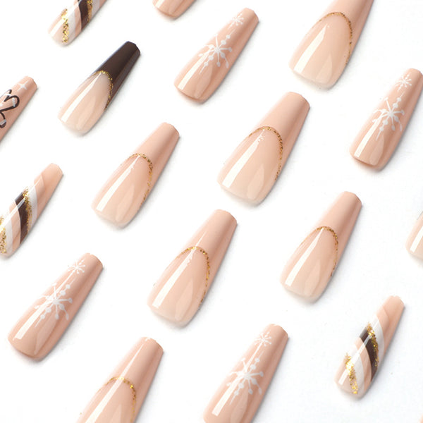12 Sizes-24 Pcs Press On Nails JP1897