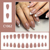 12 Sizes-24 Pcs Press On Nails C1062