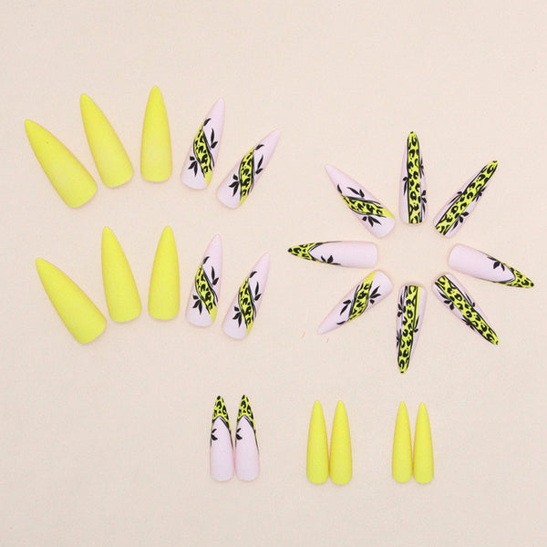 12 Sizes-24 Pcs Press On Nails W1156