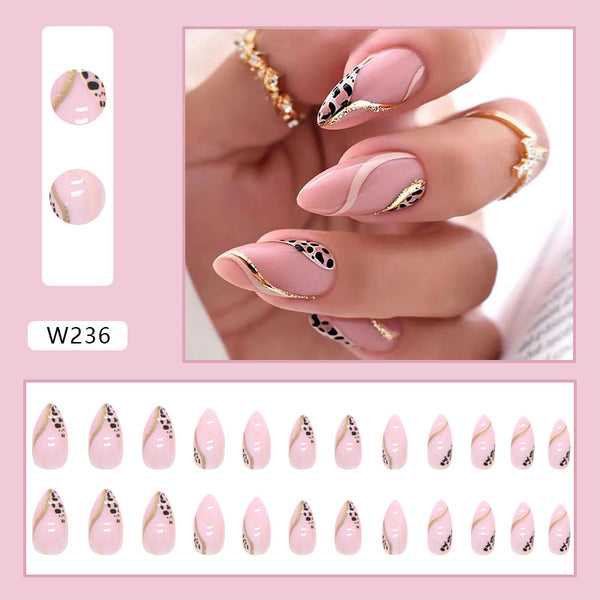 12 Sizes-24 Pcs Press On Nails W236
