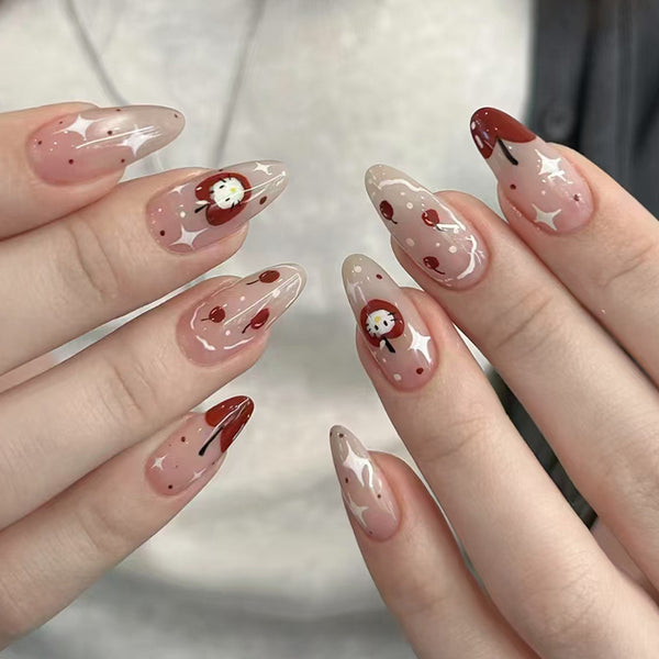 12 Sizes-24 Pcs Press On Nails R939