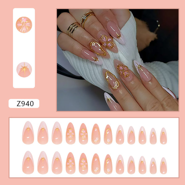 12 Sizes-24 Pcs Press On Nails Z940