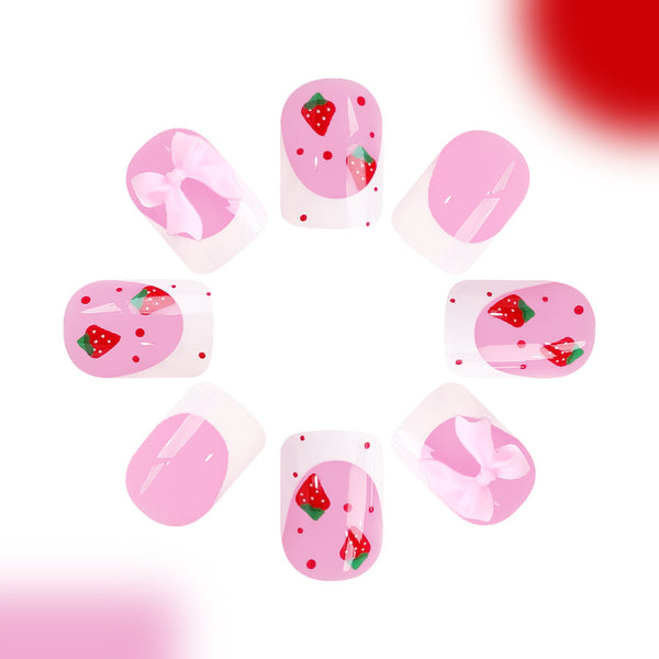 12 Sizes-24 Pcs Press On Nails C258